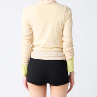 Twisted Cotton Turtle Neck