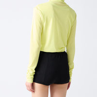 Twisted Cotton Turtle Neck