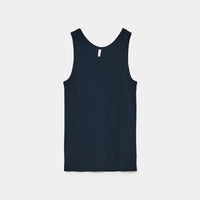 Cotton/Silk Ribbed Basic Tank Top