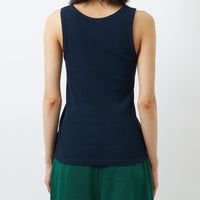 Cotton/Silk Ribbed Basic Tank Top