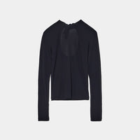 Twisted Cotton Back Tied Long sleeve T-shirt