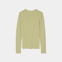 Cotton/Silk Basic Long Sleeve T-shirt