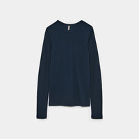 Cotton/Silk Basic Long Sleeve T-shirt