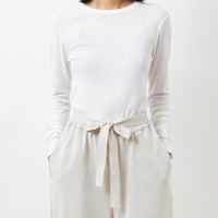 Cotton/Silk Basic Long Sleeve T-shirt