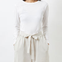 Cotton/Silk Basic Long Sleeve T-shirt