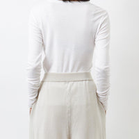 Cotton/Silk Basic Long Sleeve T-shirt