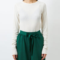 Twisted Cotton Back Layered Long Sleeve T-shirt