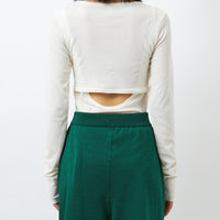 Twisted Cotton Back Layered Long Sleeve T-shirt