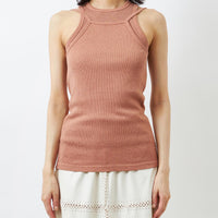 Cotton/Silk Ribbed Open Back Camisole
