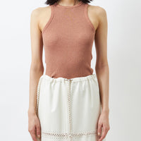 Cotton/Silk Ribbed Tank Top