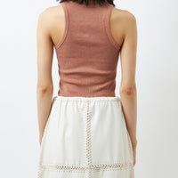 Cotton/Silk Ribbed Tank Top