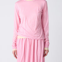 Wool Jersey Open Back Pullover