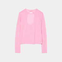 Wool Jersey Open Back Pullover