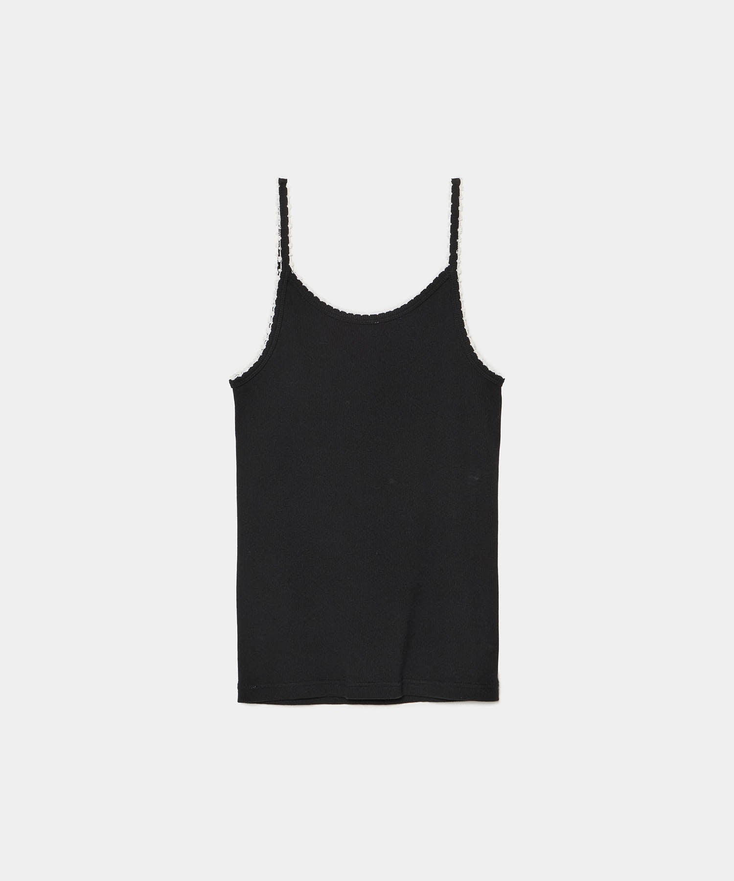 Cotton/Silk Ribbed Camisole w/Emb.｜babaco(ババコ)公式通販