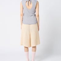 Twisted Cotton Back Tied Sleeveless Top