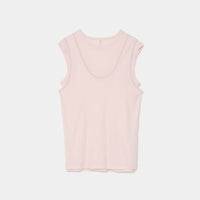 Twisted Cotton Layered Sleeve-less
