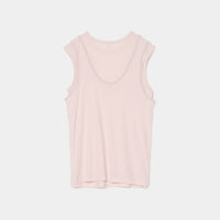 Twisted Cotton Layered Sleeve-less