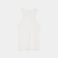 Cotton/Silk Ribbed Tank Top w/Emb.