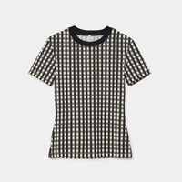 Gingham Check Print T-shirts
