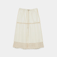Faux Leather/ Crochet Skirt