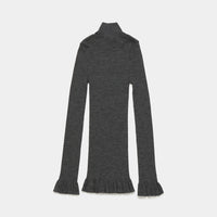 Fine Wool Ribbed Turtleneck