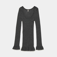 Fine Wool Ribbed Long Sleeve