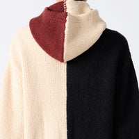 Bicolor Cashmere/Silk Balaclava