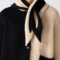 Bicolor Cashmere/Silk Triangle Scarf