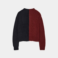 Bicolor Cashmere/Silk Cardigan