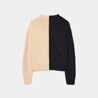 Bicolor Cashmere/Silk Cardigan