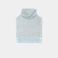 Loose Knitted Silk High Neck Vest