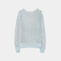 Loose Knitted Silk Pullover
