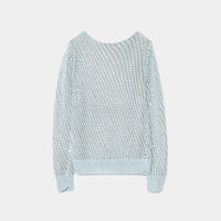 Loose Knitted Silk Pullover