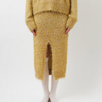 Lurex Fur Skirt