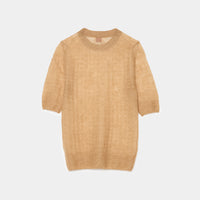 Fine Mohair Silk Half Sleeve Pullover