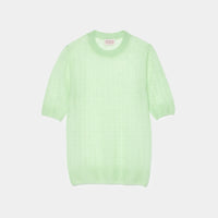 Fine Mohair Silk Half Sleeve Pullover