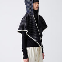 Check Pattern Scarf w/Hood