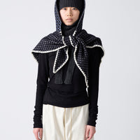 Check Pattern Scarf w/Hood