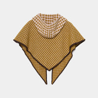 Check Pattern Scarf w/Hood