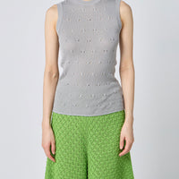 Eyelet Cable Sleeveless Top