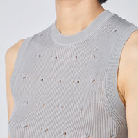 Eyelet Cable Sleeveless Top