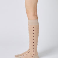 Tiny Flower Sheer Knee High Socks