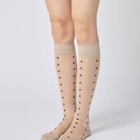 Tiny Flower Sheer Knee High Socks