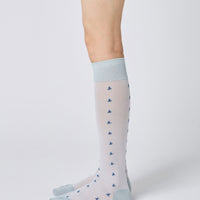 Tiny Flower Sheer Knee High Socks