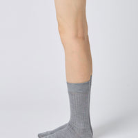 Silk Wide Ribbed Socks