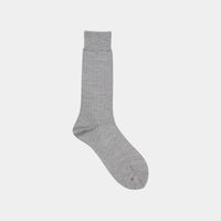 Silk Wide Ribbed Socks