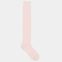 Silk Wide Ribbed Knee High Socks