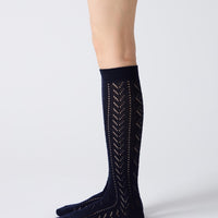Eyelet Knee High Socks