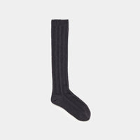Herringbone Lurex Knee High Socks