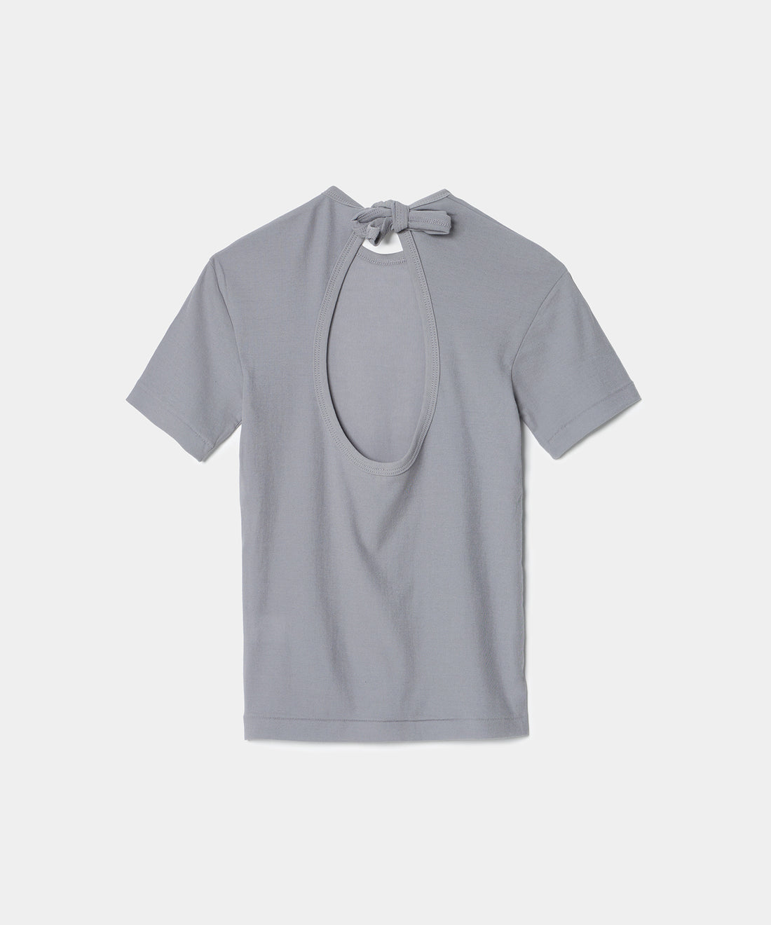 Twisted Cotton Back Tied T-shirt